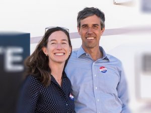Amy Hoover Sanders and her husband Beto