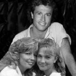 Andy Gibb with wife and daughter