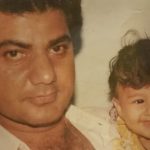 Childhood photo of Jasleen Matharu with his father