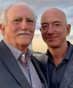 Jeff Bezos with his father (one step)