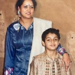 Childhood image of Karanwahi and his mother