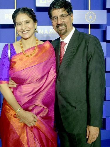 Krishnamachari Srikkanth and his wife Vidya Srikkanth