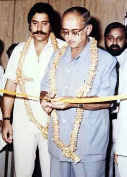 Vijay Mallya and his father Vittal Mallya