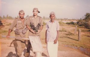 First from left, Gaurav Arya during training in 1993