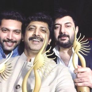 Arvind Swami with his awards