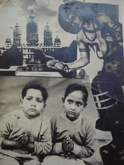 Childhood photo of Anoop Khanna and his sister