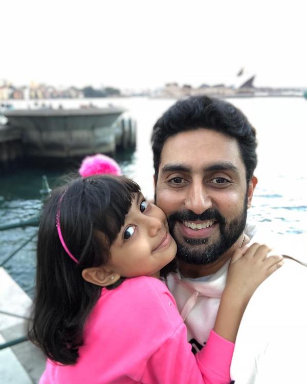 Abhishek Bachchan and daughter