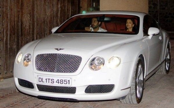 Abhishek Bachchan in his Bentley Continental GT