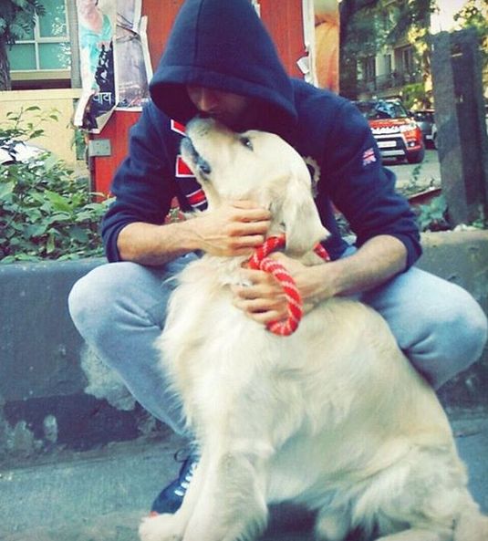 Abhimanyu Dassani and his pet dog