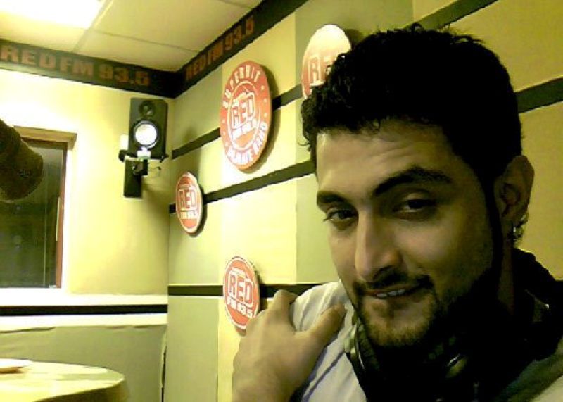 adil khan at the office of red FM radio station